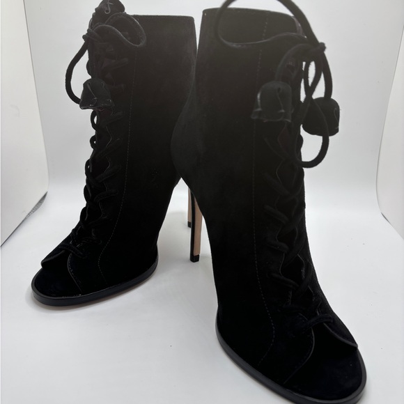 Brand New COACH Black Lena Lux Suede Lace Up Bootie. Size 5 - Picture 7 of 16